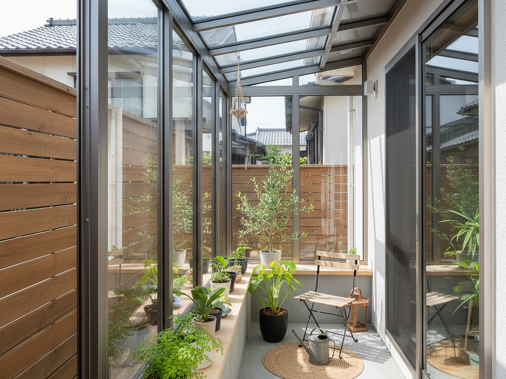 狭い敷地活用法サンルーム画像