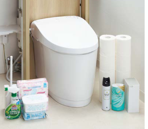座間市でトイレリフォーム~Jフィットでスッキリ収納できるグッズの画像