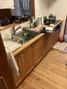 藤沢市M様邸キッチン下台交換工事ビフォー画像