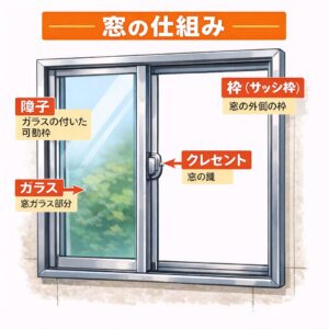 窓のリフォーム・窓の仕組みイラスト