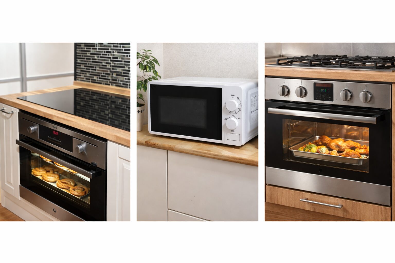 キッチンの組み込みオーブン画像