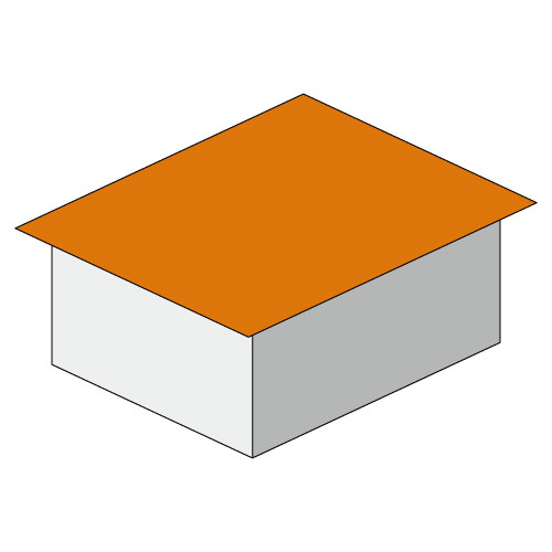 陸(フラット)屋根イラスト画