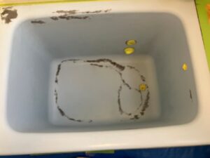 海老名市の浴槽補修工事のビフォー画像