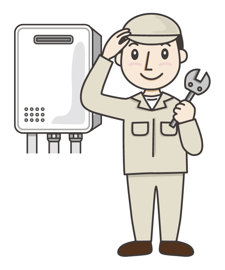 給湯器リフォームイメージイラスト